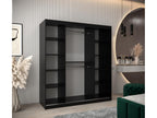 Homelumiere Sliding Door Wardrobe 200/180/62 2 Doors Black/Homelumiere