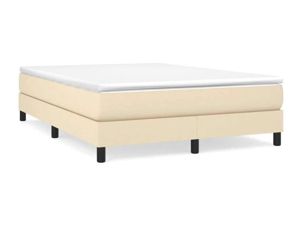 Cream bed frame without mattress, 140x200 cm, fabric, 85413BLHH