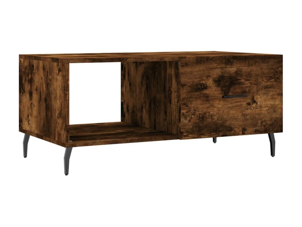 Smoked oak coffee table 90x50x40 cm engineered wood 73574HJJN
