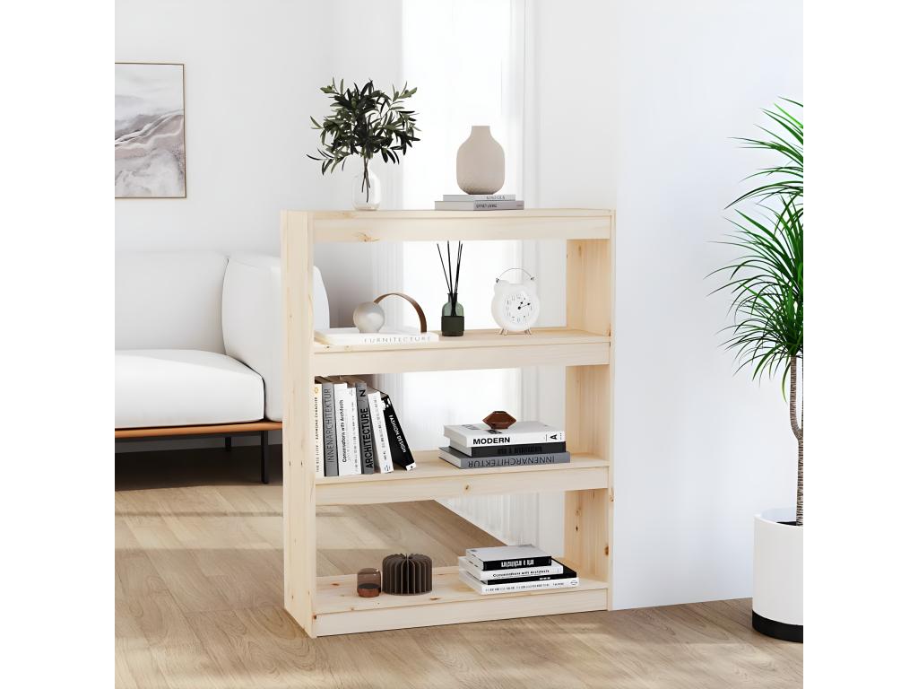 Bookshelf/Room Divider 80x30x103.5 cm Solid Pine 06103XHNX