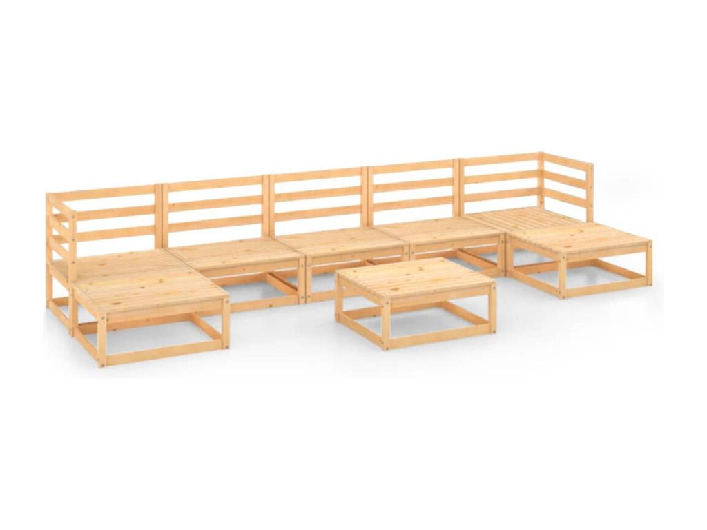 8-piece garden furniture set, solid pine wood, 14266WTGU