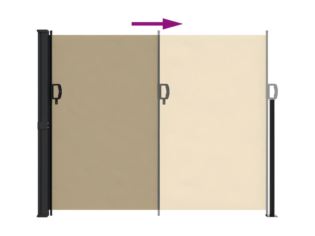 Beige retractable side awning 160x300 cm 85141LLON