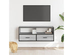Bohometop TV stand, grey, 100x31x39.5 cm, engineered wood and metal, 99856EYTN