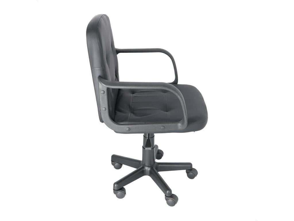 Mom office chair in black upholstery, 58x58x80 cm