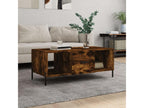 Smoked oak coffee table, 102x50x40 cm, engineered wood