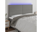 Dark Grey LED Headboard 180x5x118/128 cm Fabric 40947QAMK
