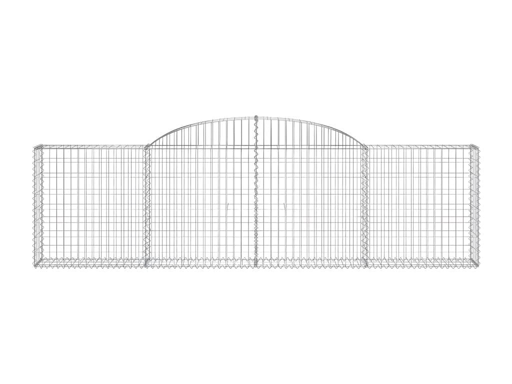 Arched gabion basket 300x30x80/100 cm Galvanized iron