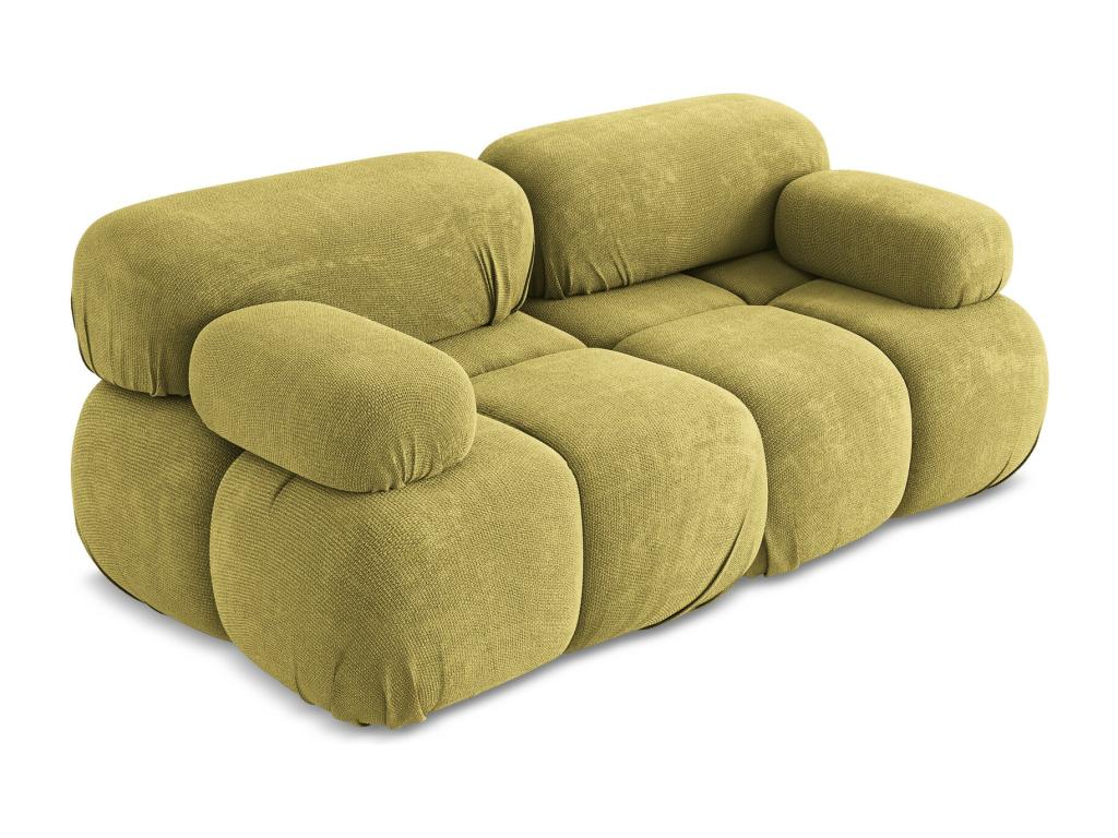 Modular 2-seater sofa in Chenille - lime green - Bohometop 55941NJZQ