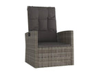 3-piece garden furniture set with cushions, grey wicker resin, 99929UCMY