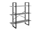5-tier bookcase, concrete grey, 100x30x175 cm