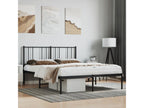 Metal bed frame with black headboard 140x190 08183JJTQ