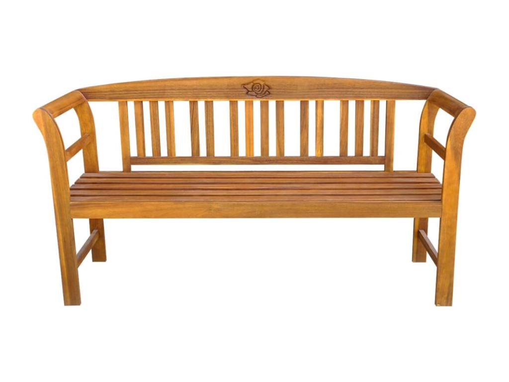 Garden bench with cushion, 157cm, solid wood, Bohometop, 15, 77416OAGD
