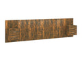 Headboard with cabinets, smoked oak, engineered wood