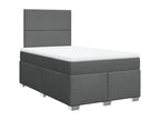 Homelumiere bed base with dark grey mattress 120x190cm fabric