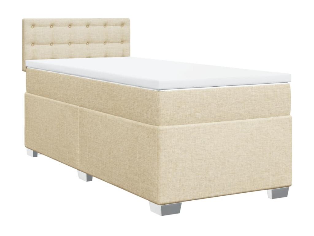 Homelumiere bed base and mattress, Cream 90x190 cm, Fabric