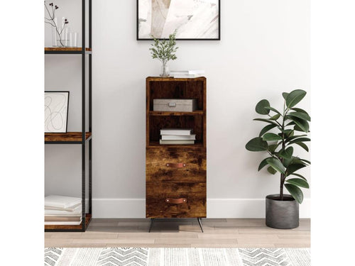 Smoked Oak Sideboard 34.5x34x90 cm Engineered Wood 04149FCRD