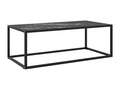 Black coffee table with black marble top, 100x50x35 cm