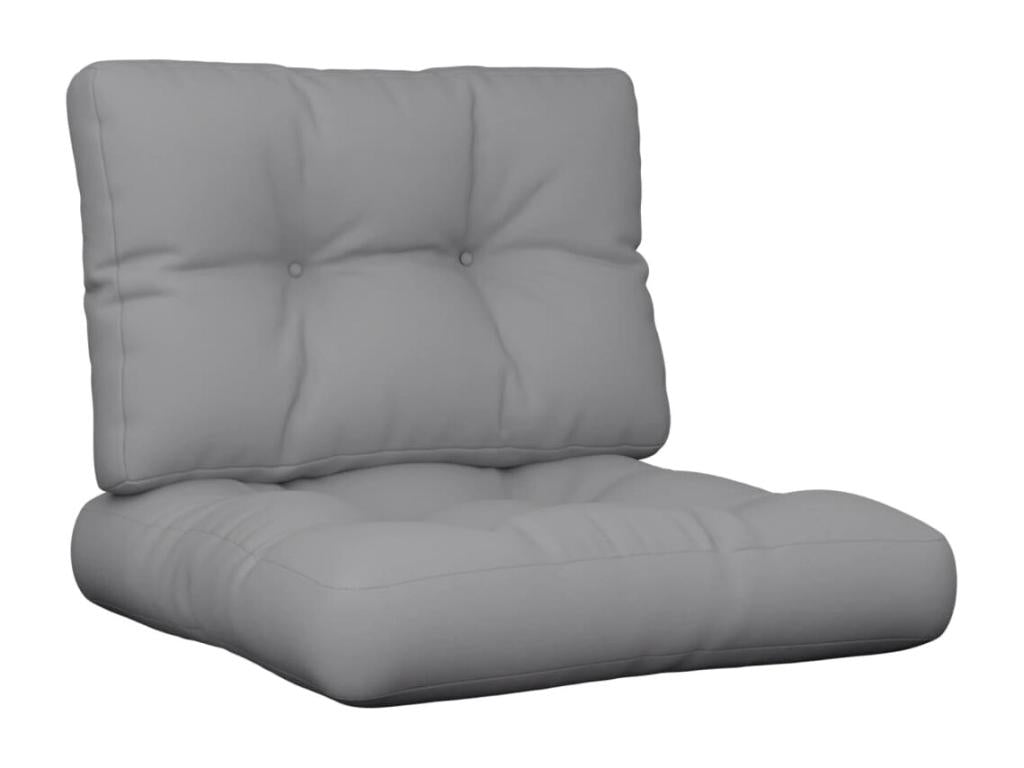 Pallet cushions, set of 2, grey fabric, 92728JGEA