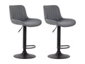 Set of 2 grey metal stools 50x50x86 cm 10 0004280