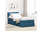 Homelumiere bed frame with dark blue 100x200 cm velvet mattress