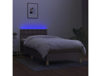 Bohometop 90x190 cm upholstered bed base with mattress and LED lighting, fabric 62037NEMH
