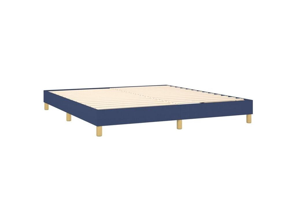 Bohometop bed base with LED mattress, blue, 180x200 cm, fabric, 53827UYWA