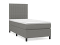Bohometop bed base with mattress, dark grey, 90x200 cm, fabric, 13935BIDF