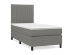 Bohometop bed base with mattress, dark grey, 90x200 cm, fabric, 13935BIDF