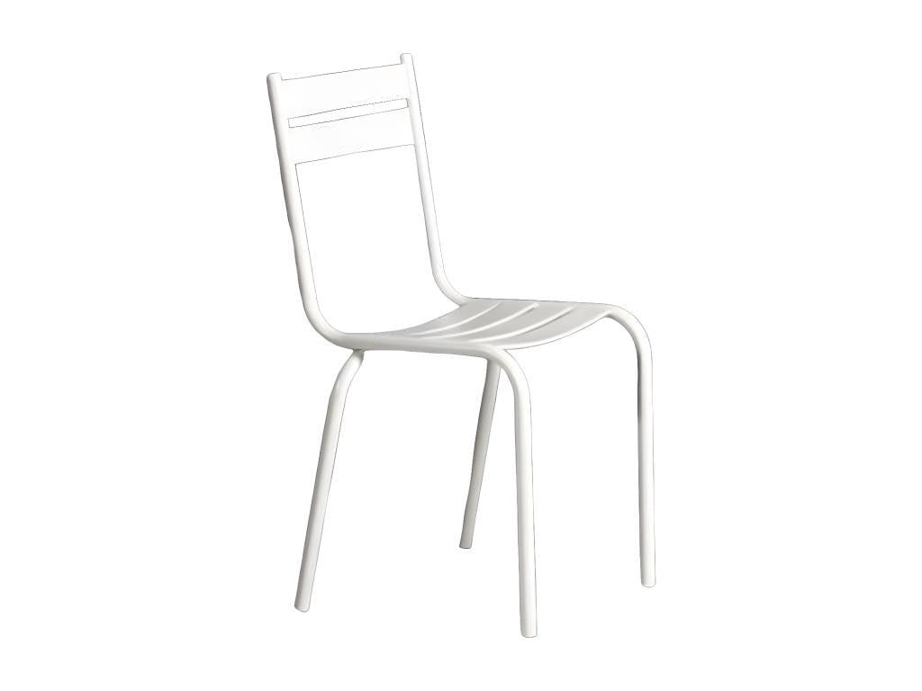 Homelumiere - Chair in bright white lacquered metal