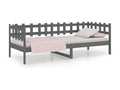Grey Daybed 80x200 cm Solid Pine Wood