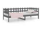 Grey Daybed 80x200 cm Solid Pine Wood