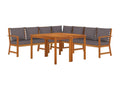 Bohometop 7-Piece Wooden Garden Dining Set with Cushions 65928DBDQ