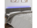 Dark Grey LED Headboard 200x5x78/88 cm Velvet