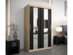 Bohometop Sliding Door Wardrobe 200/120/62 2 Doors Bohometop/Black 62800GDIZ