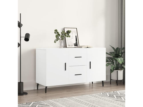 White sideboard 100x36x60 cm engineered wood 01038FPJM