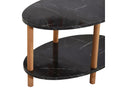 Bohometop oval coffee table 43x70x44 cm black marble Bohometop 09625PJMI