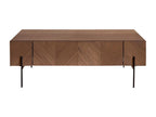 Bohometop coffee table in solid wood with metal legs, 120 cm, 85019MSAS