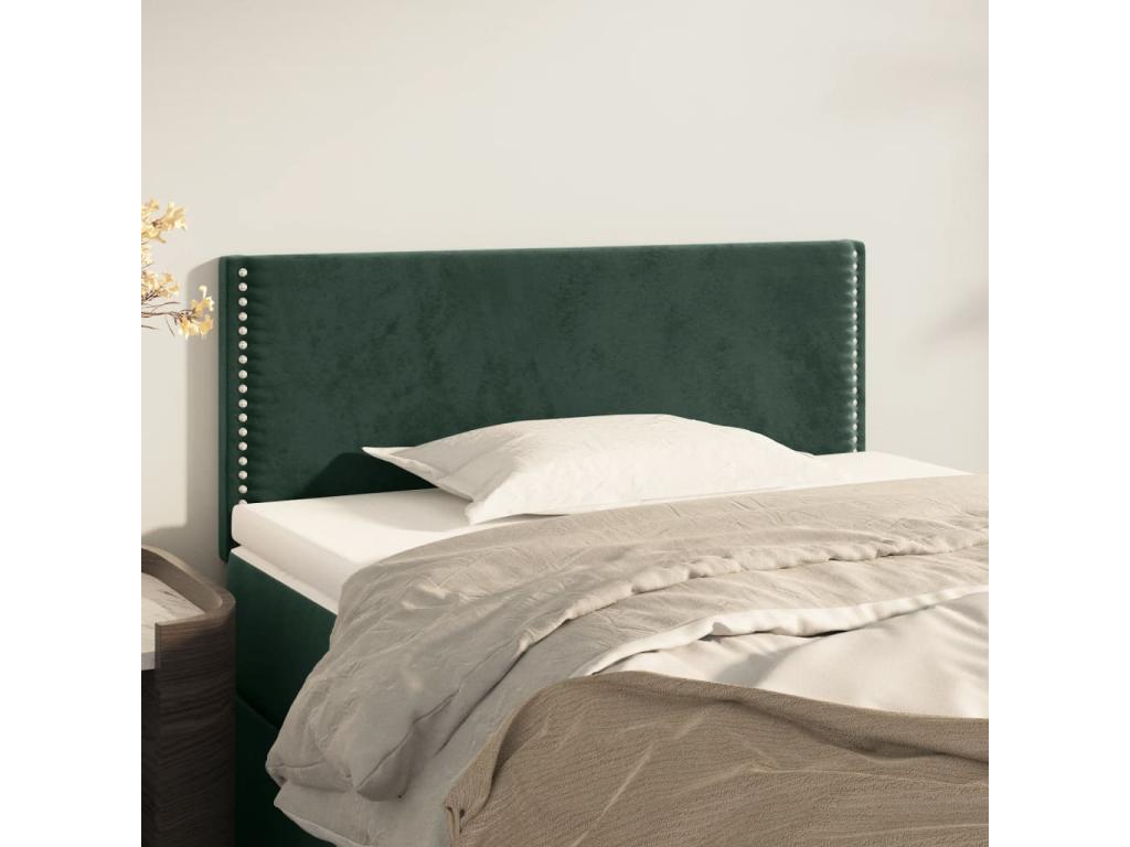 Dark Green Headboard 100x5x78-88 Velvet 88421PBZS
