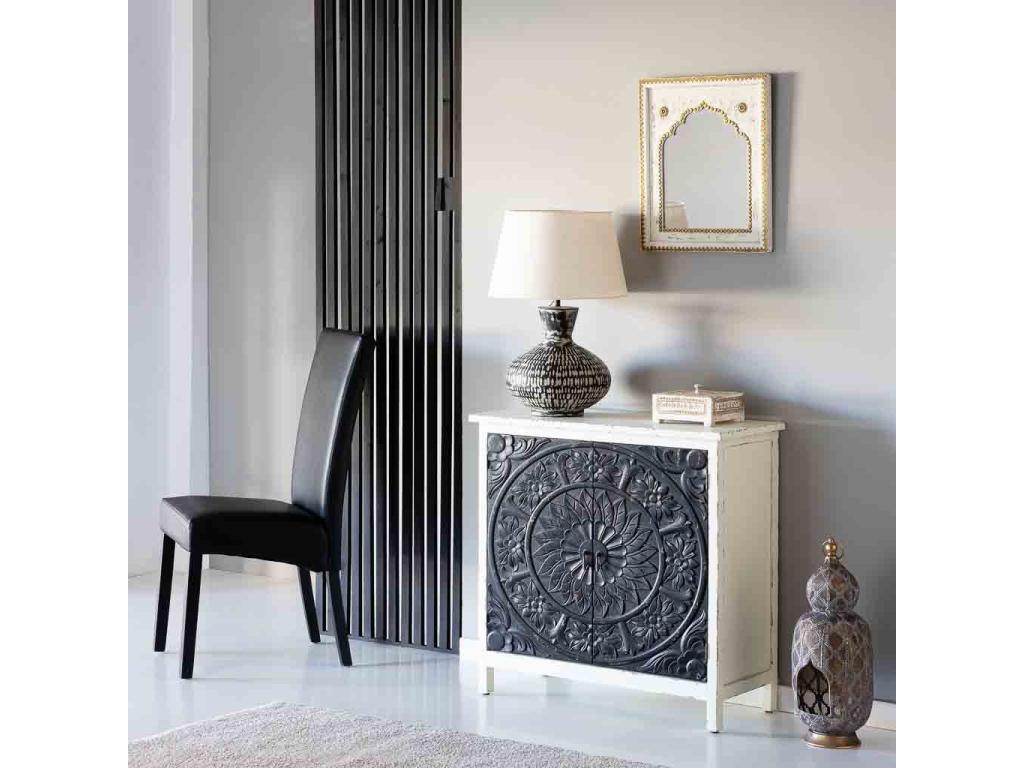 Wooden sideboard with 2 doors 83.5x38x82.5 09038LRNS