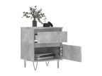 Concrete grey bedside table 40x35x50 cm engineered wood 29656QKSB