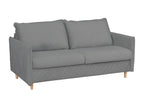 Bohometop 3-seater convertible sofa in luxury velvet, suitable for everyday use, grey, 65980TWGO
