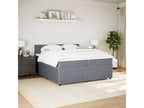 Homelumiere bed base and mattress, dark grey, 200x200cm, velvet