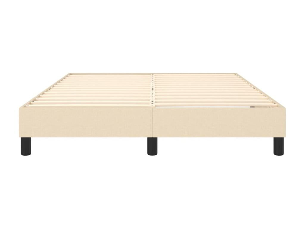 Cream bed frame without mattress, 140x200 cm, fabric, 85413BLHH