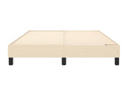 Cream bed frame without mattress, 140x200 cm, fabric, 85413BLHH
