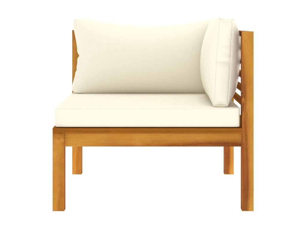 Homelumiere 2-seater garden sofa and cream cushion, solid wood