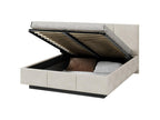 Bohometop 140x190 cm Storage Bed with Lift-Up Slatted Base, Light Beige 93406SMTJ