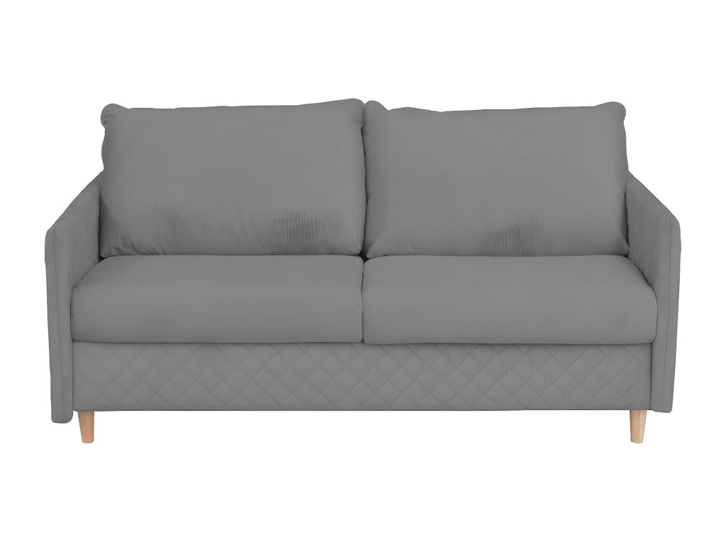 Bohometop 3-seater convertible sofa in luxury velvet, suitable for everyday use, grey, 65980TWGO