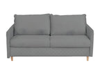 Bohometop 3-seater convertible sofa in luxury velvet, suitable for everyday use, grey, 65980TWGO