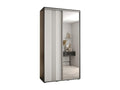 Homelumiere 7 Sliding Door Wardrobe 235.2/140/60 2 Doors Black/White/Silver