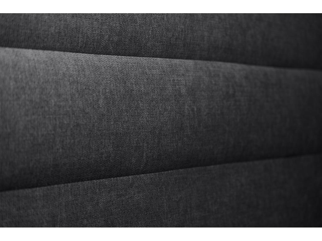 Headboard with Lines design, Black fabric, 140 cm wide - 10 cm thick, padded